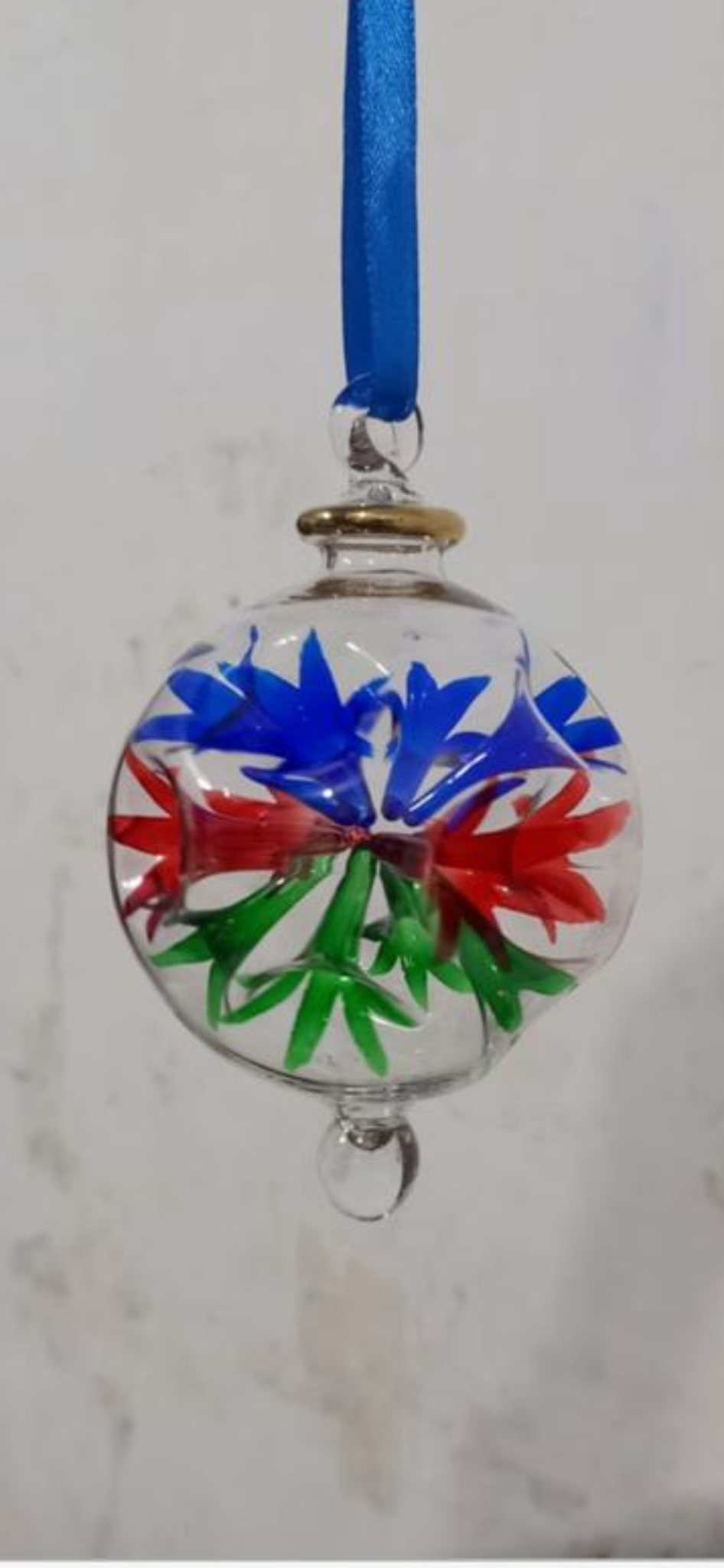 Handmade Pyrex Christmas Ornament - Large.