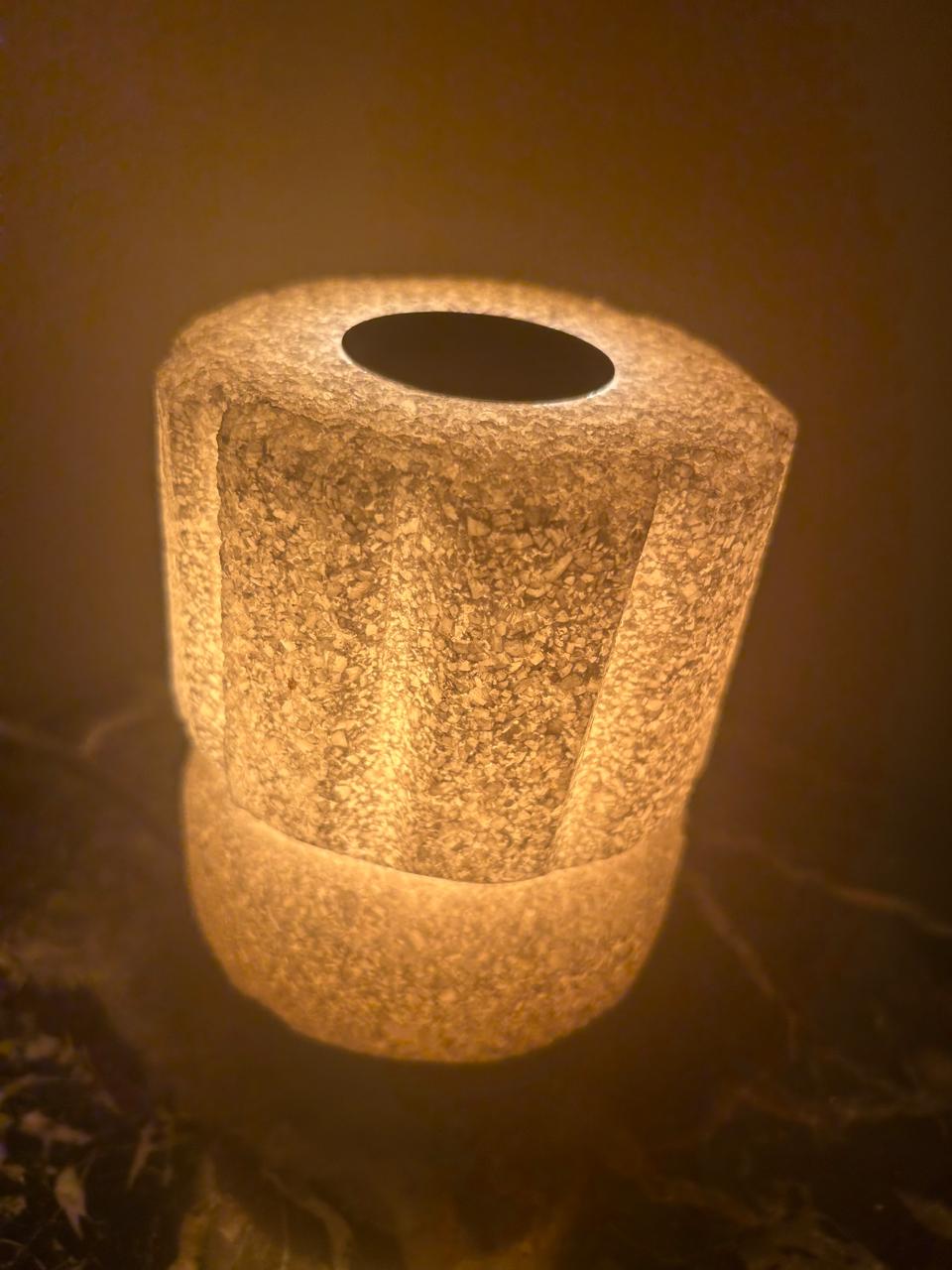 Healing Natural Pure Salt Handmade Lamp with Scent Diffuser - Cylindrical  1