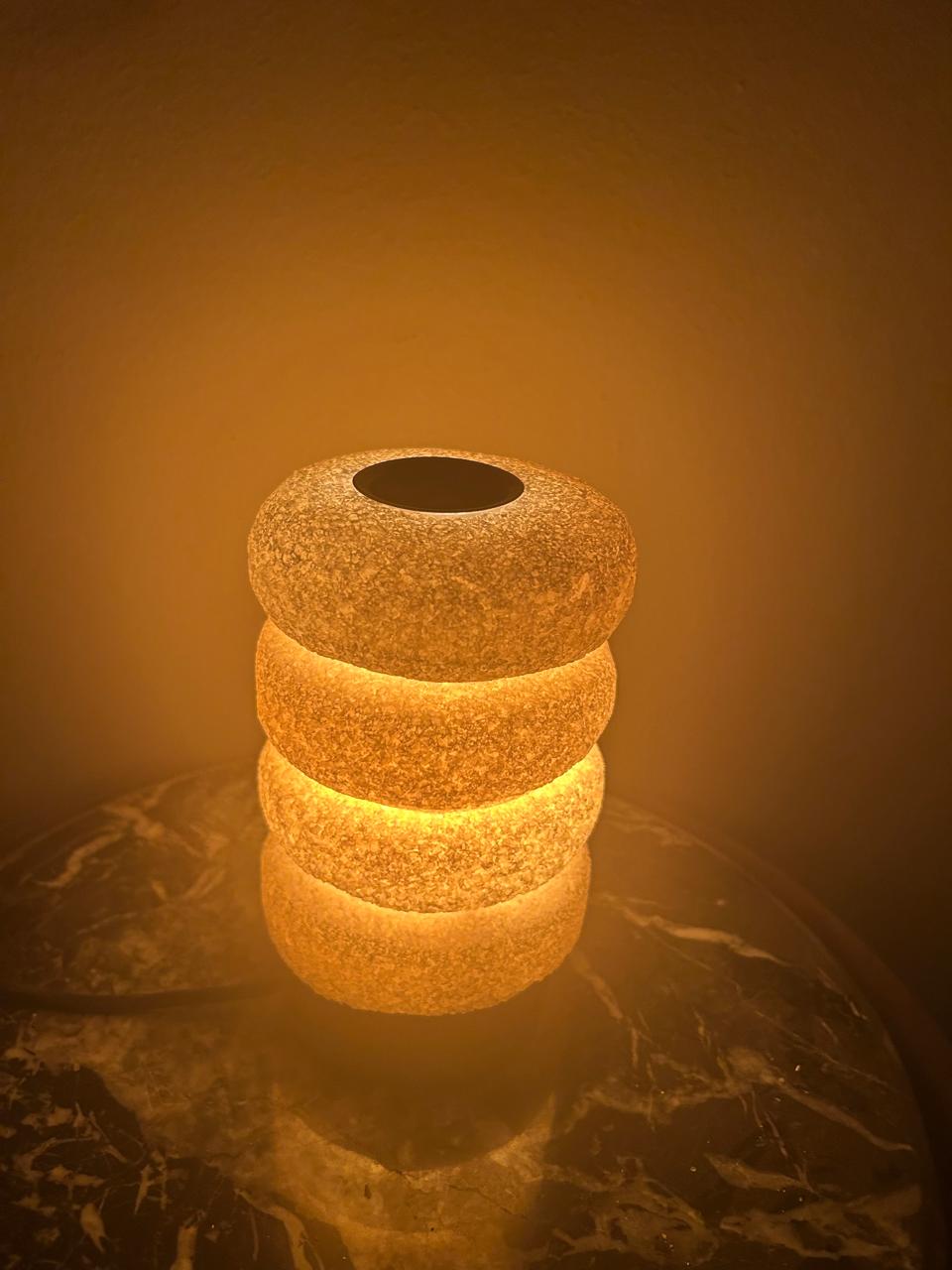 Healing Natural Pure Salt Handmade Lamp with Scent Diffuser - Cylindrical 2