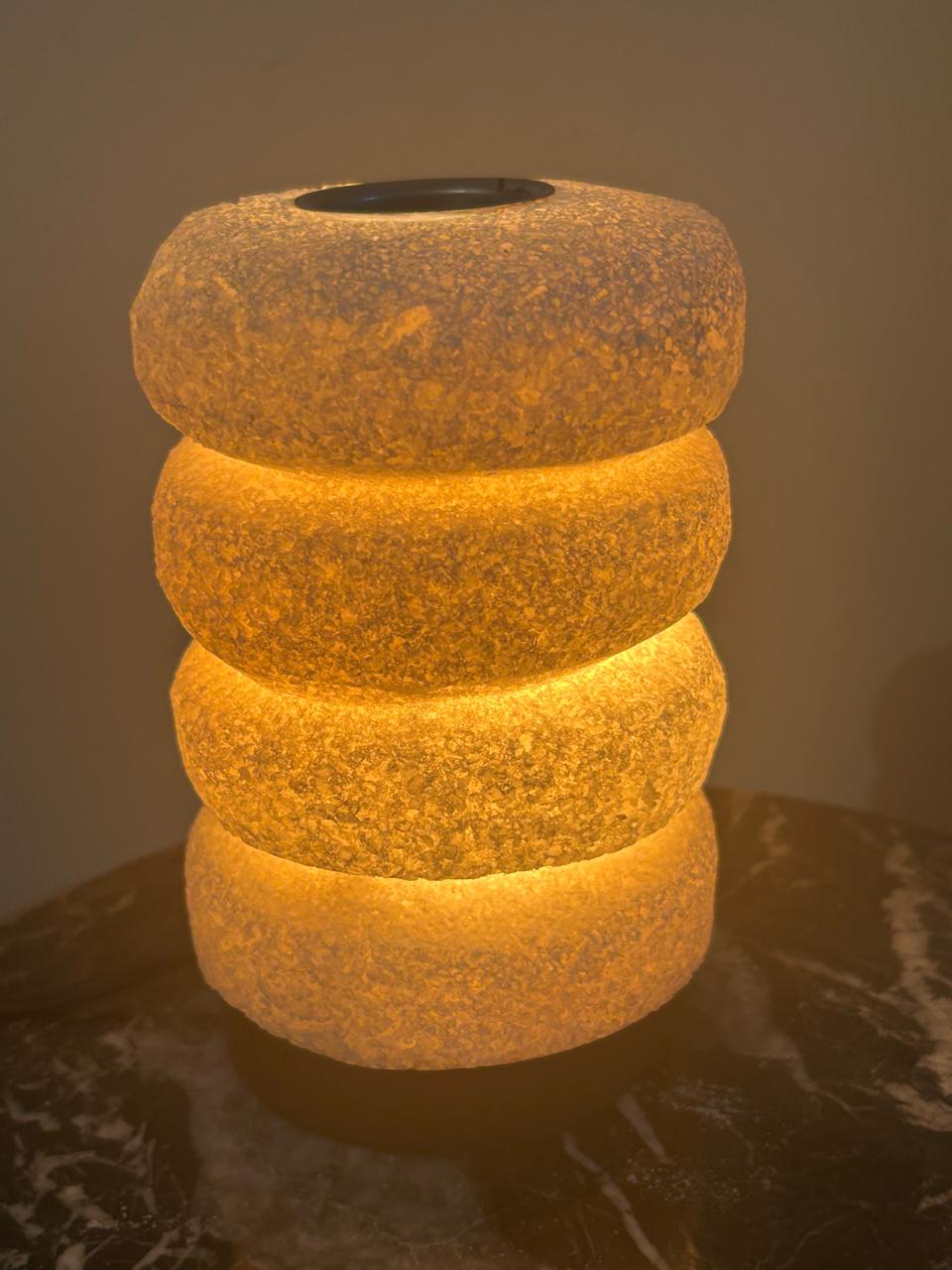 Healing Natural Pure Salt Handmade Lamp with Scent Diffuser - Cylindrical 2