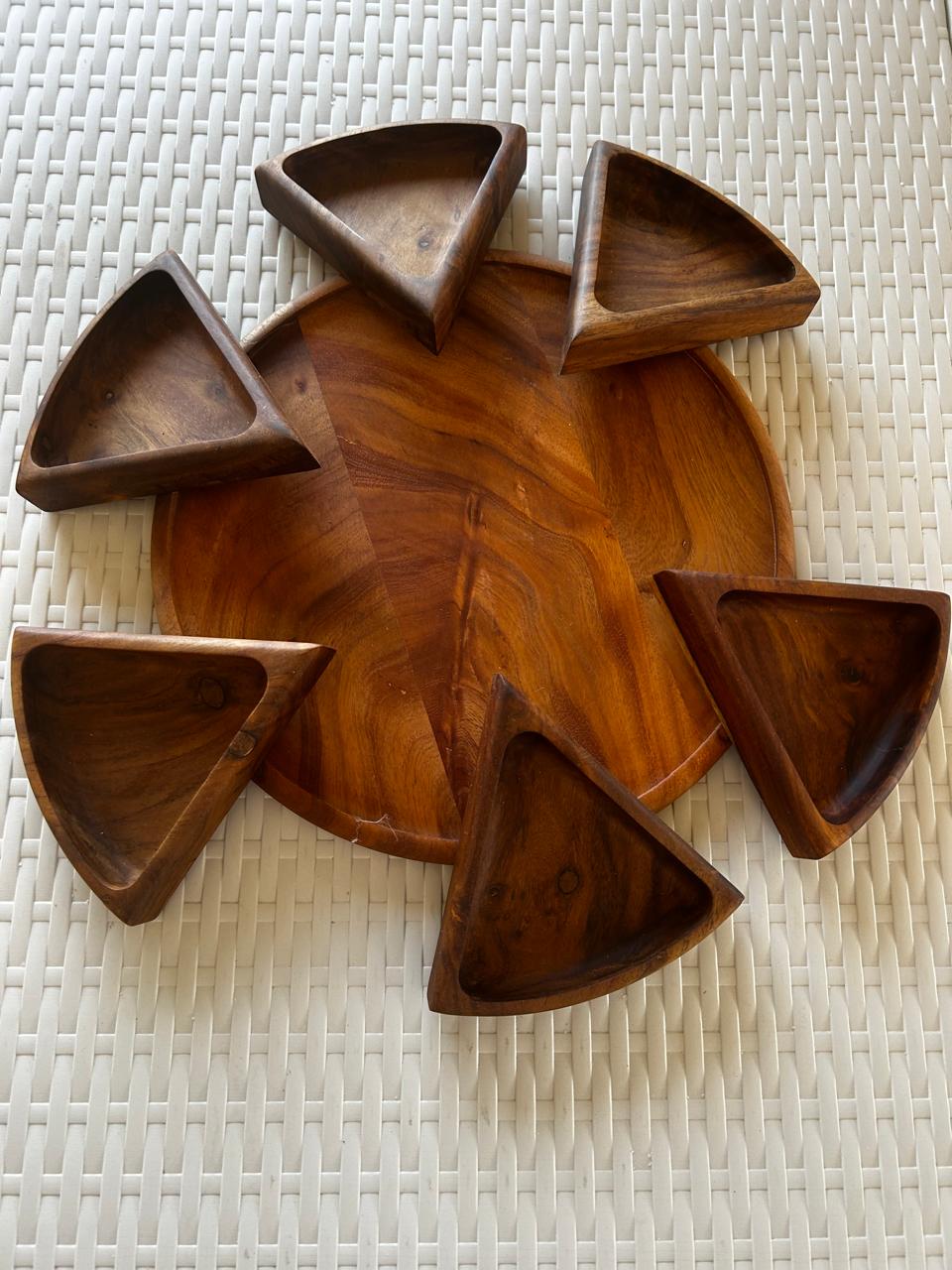 Handmade Tapas  rounded Tray