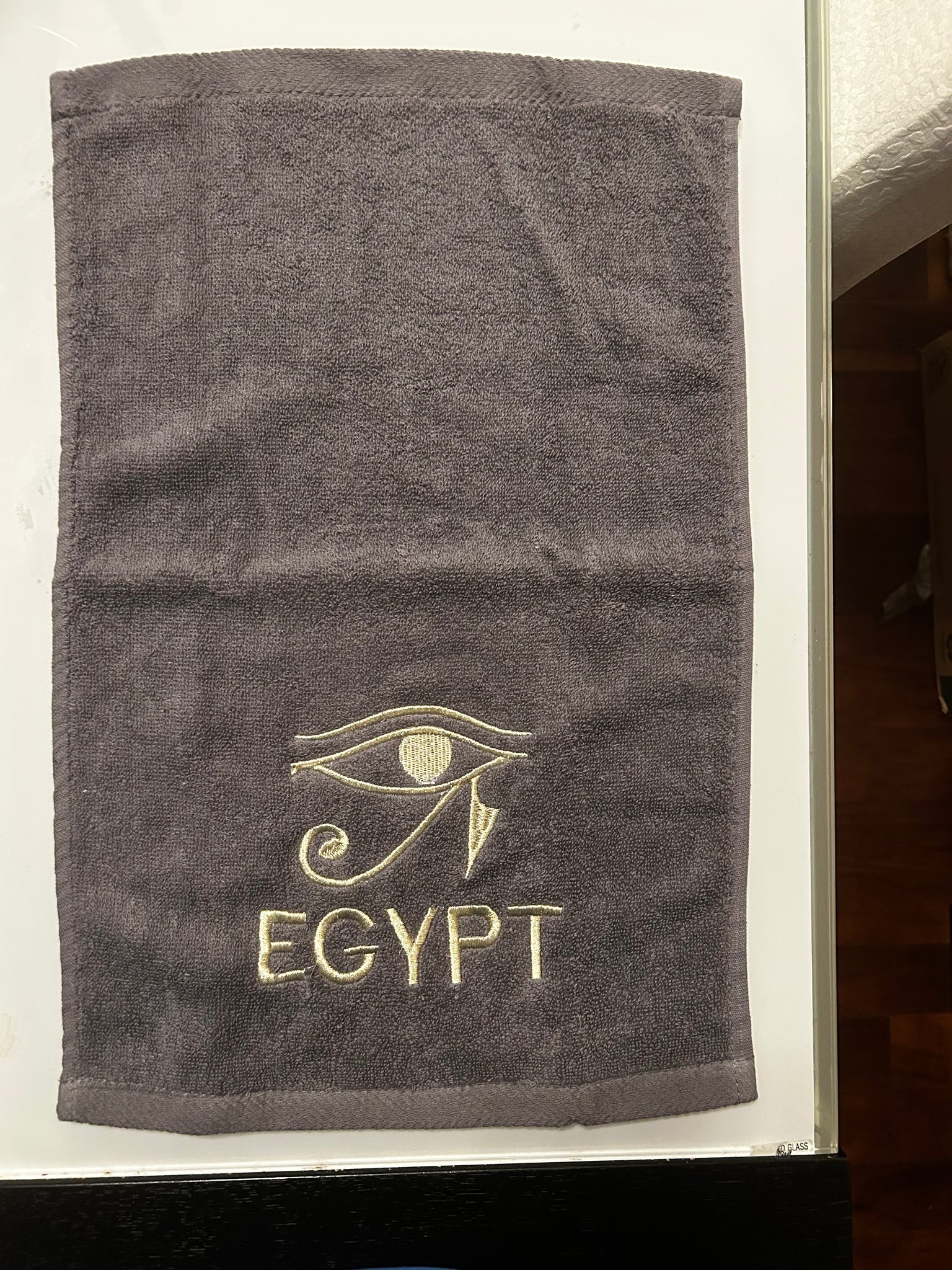 Handmade embroidery Egyptian Cotton Towel Horus Eye