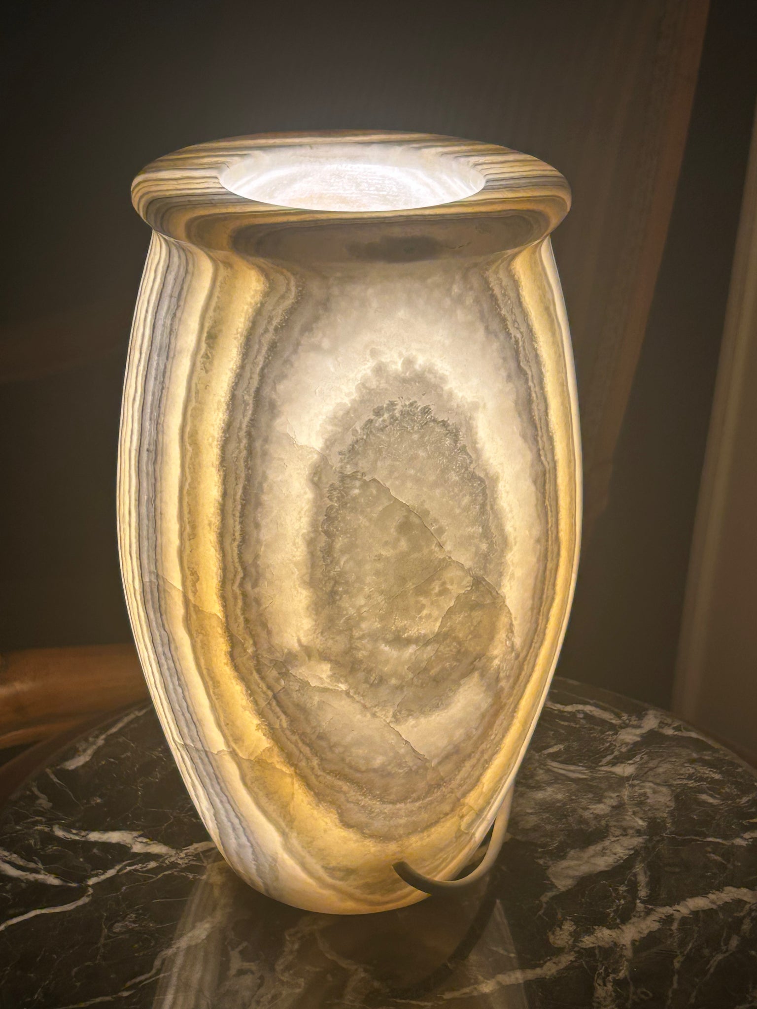 Stunning Natural Alabaster Handmade table lamp