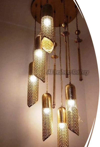 Brass Handmade Cylinder chandelier