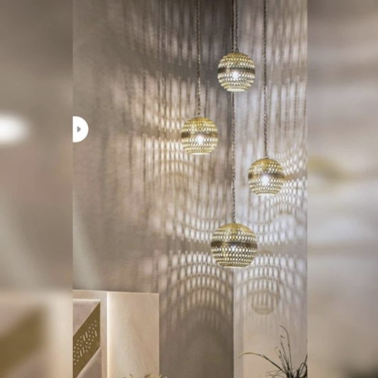 Brass Handmade Balls’ Chandelier