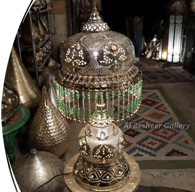 Brass Side table Arabic Handmade Lamp