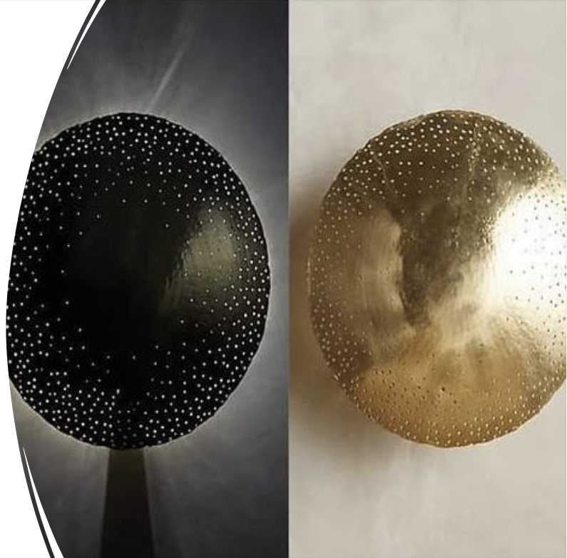 Handmade Brass Round Plate Ablique