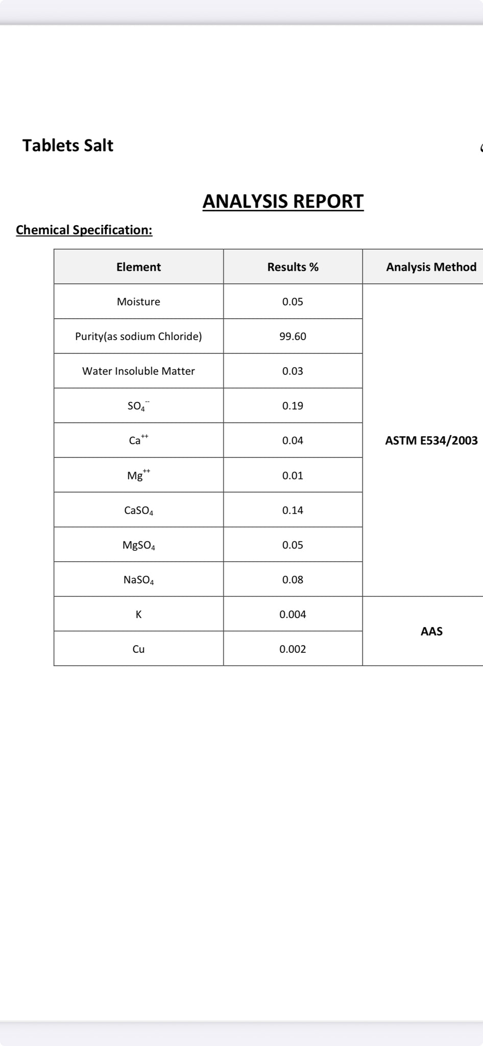 High Purity Salt Tablets - Water Softener