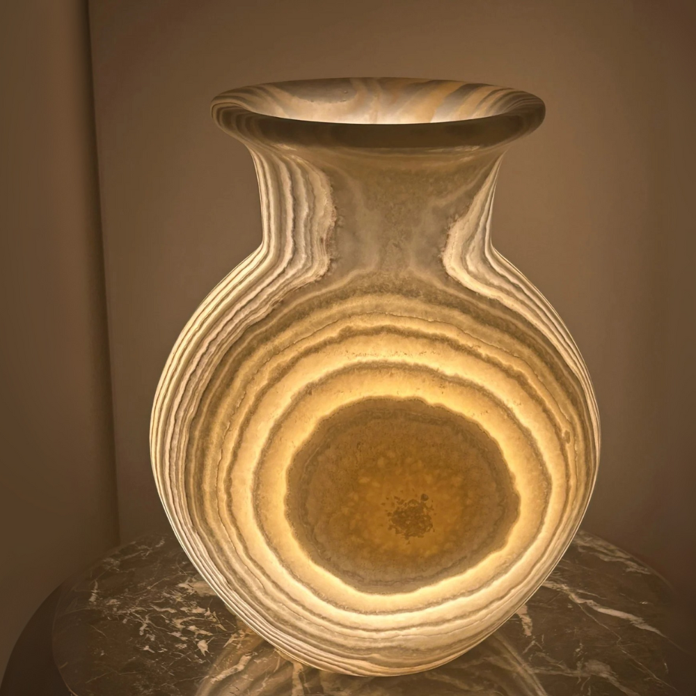Stunning Natural Alabaster Handmade table lamp Style 5