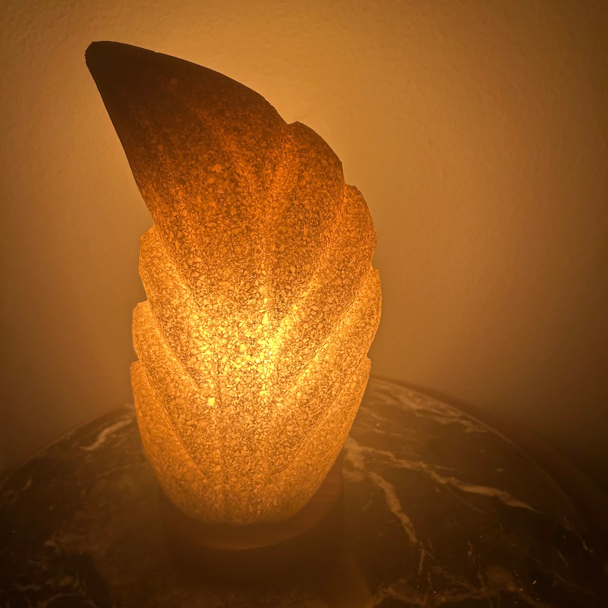 Beautiful Healing Natural Pure Salt Handmade Lamp - Leaf